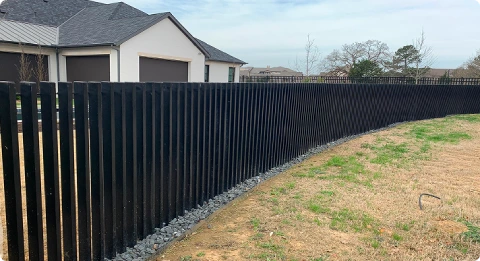 Lambert’s Ironworks backyard iron fencing