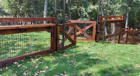 Lambert’s Ironworks iron and wood fencing